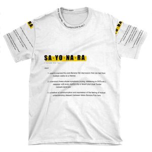 Banana Fish Sayonara Definition Design AOP T-shirt Tee