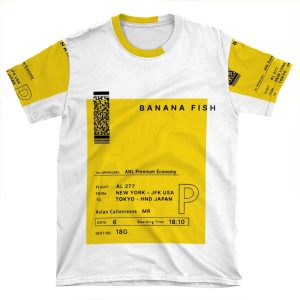 Banana Fish Ticket - Eiji Okumura Sent To Ash Lynx 2 AOP T-shirt Tee