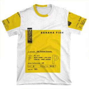 Banana Fish Ticket - Eiji Okumura Sent To Ash Lynx AOP T-shirt Tee