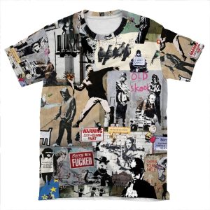 Banksy Collage AOP T-shirt Tee