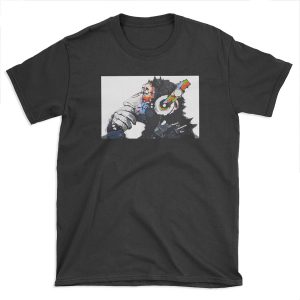 Banksy DJ Monkey Thinker with Headphones White T-shirt Tee