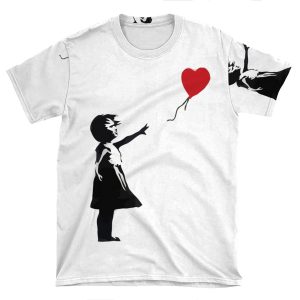 Banksy - Girl With Balloon AOP T-shirt Tee