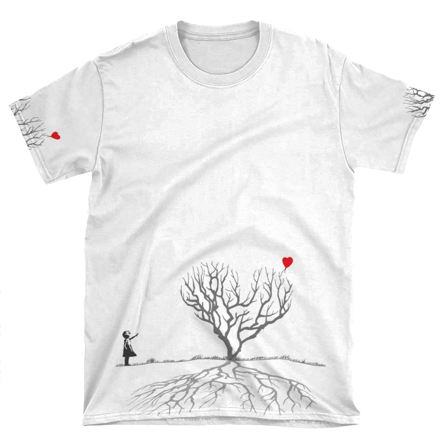 Banksy Heart Tree AOP T-shirt Tee