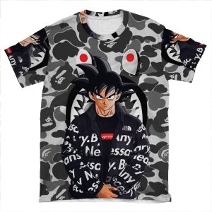 Bape Whit Goku AOP T-shirt Tee