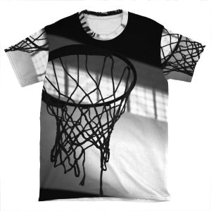 Basketball Hoop Silhouette AOP T-shirt Tee