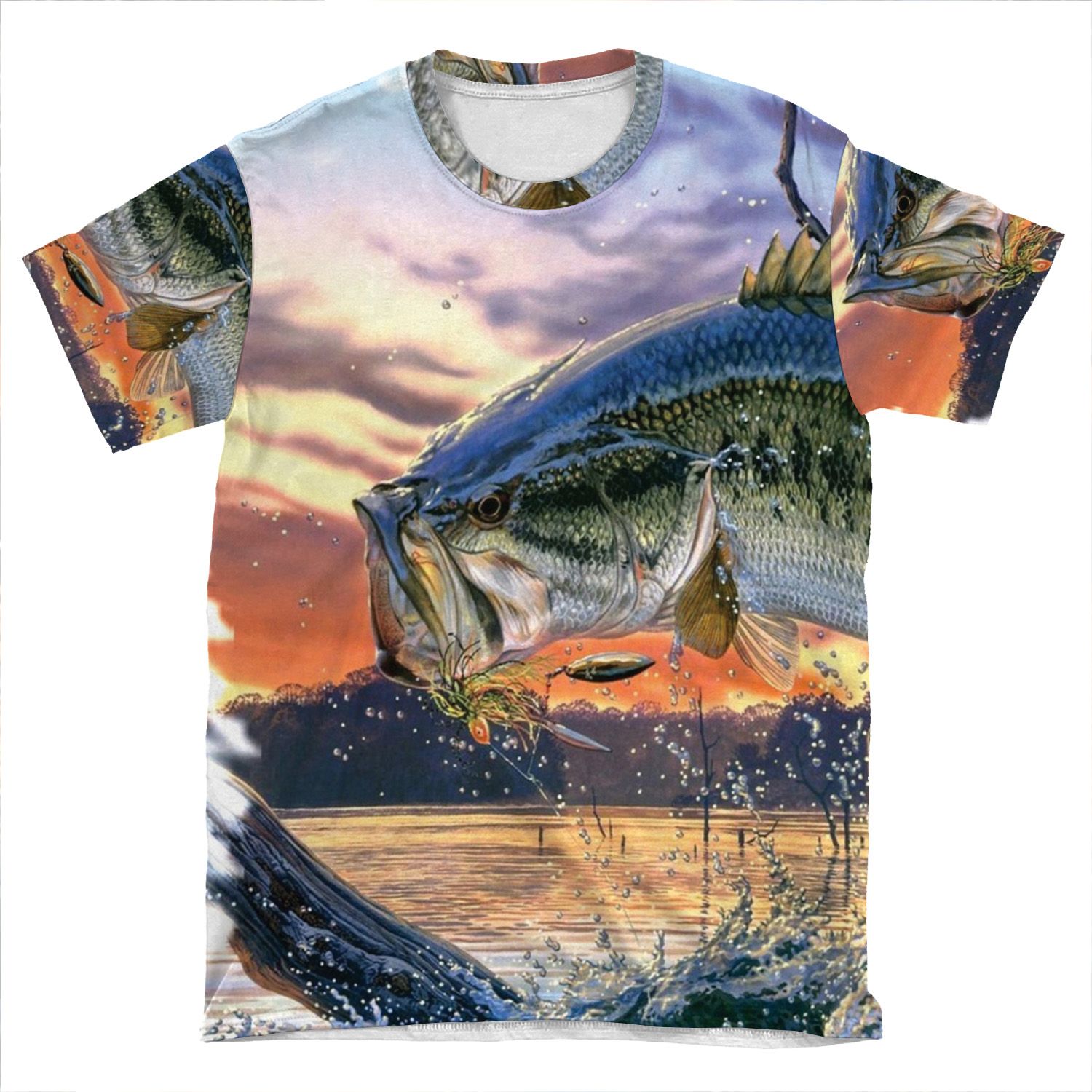 Bass Busting AOP T-shirt Tee