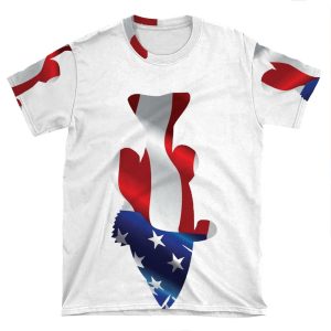 Bass Fishing And America AOP T-shirt Tee