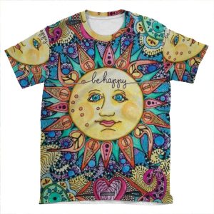 Be Happy AOP T-shirt Tee