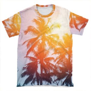 Beach Sunset At The Coast Line AOP T-shirt Tee