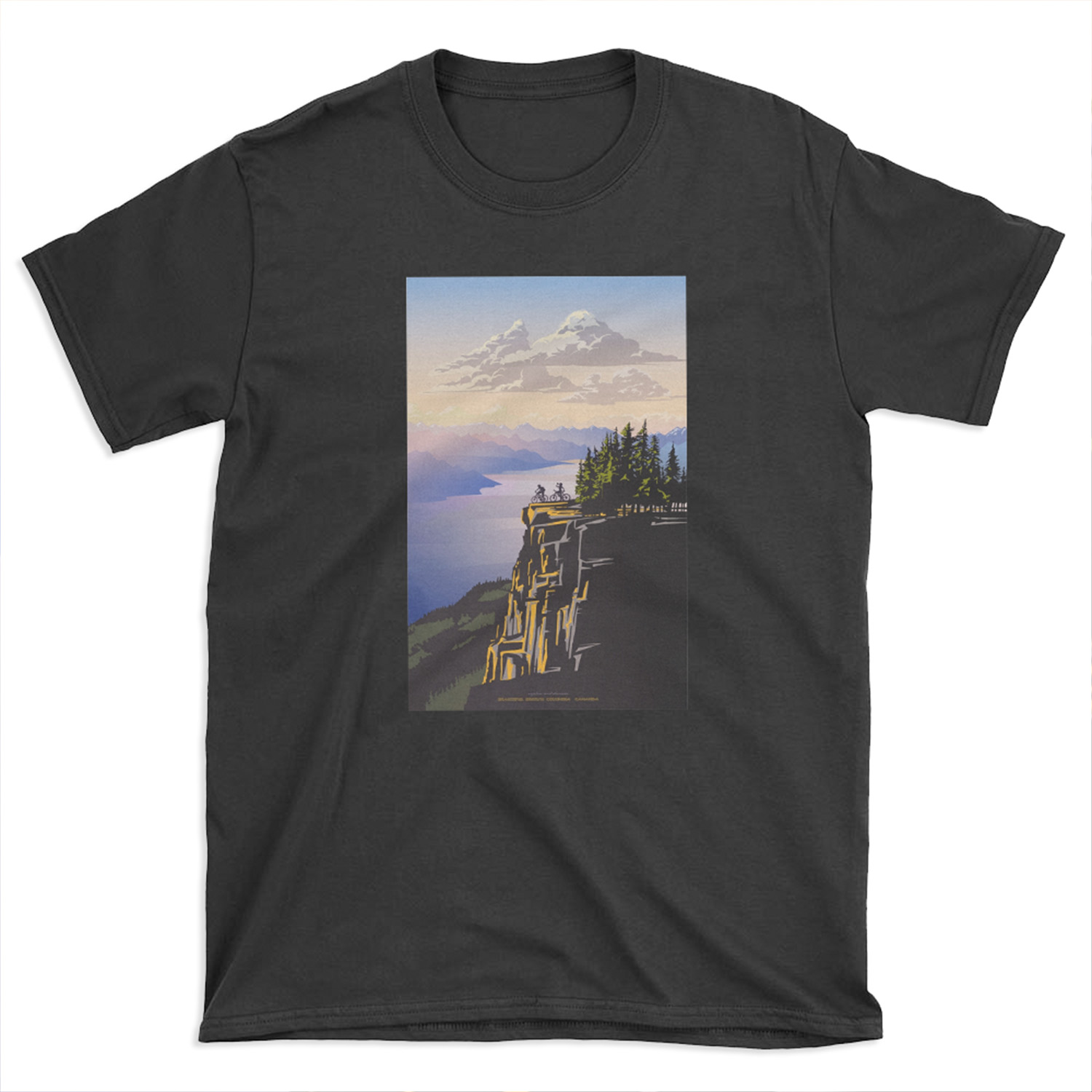 Beautiful British Columbia retro travel poster T-shirt Tee
