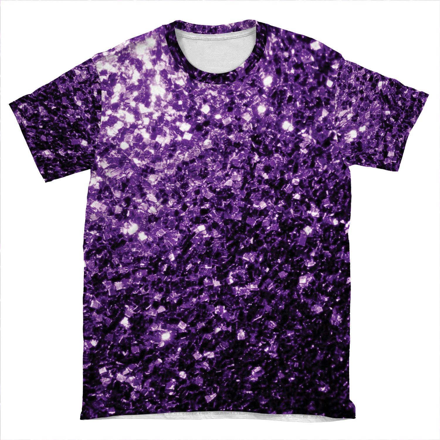 Beautiful Dark Purple Glitter Sparkles AOP T-shirt Tee