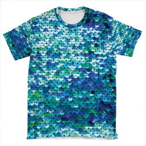 Beautiful Sequins Texture AOP T-shirt Tee