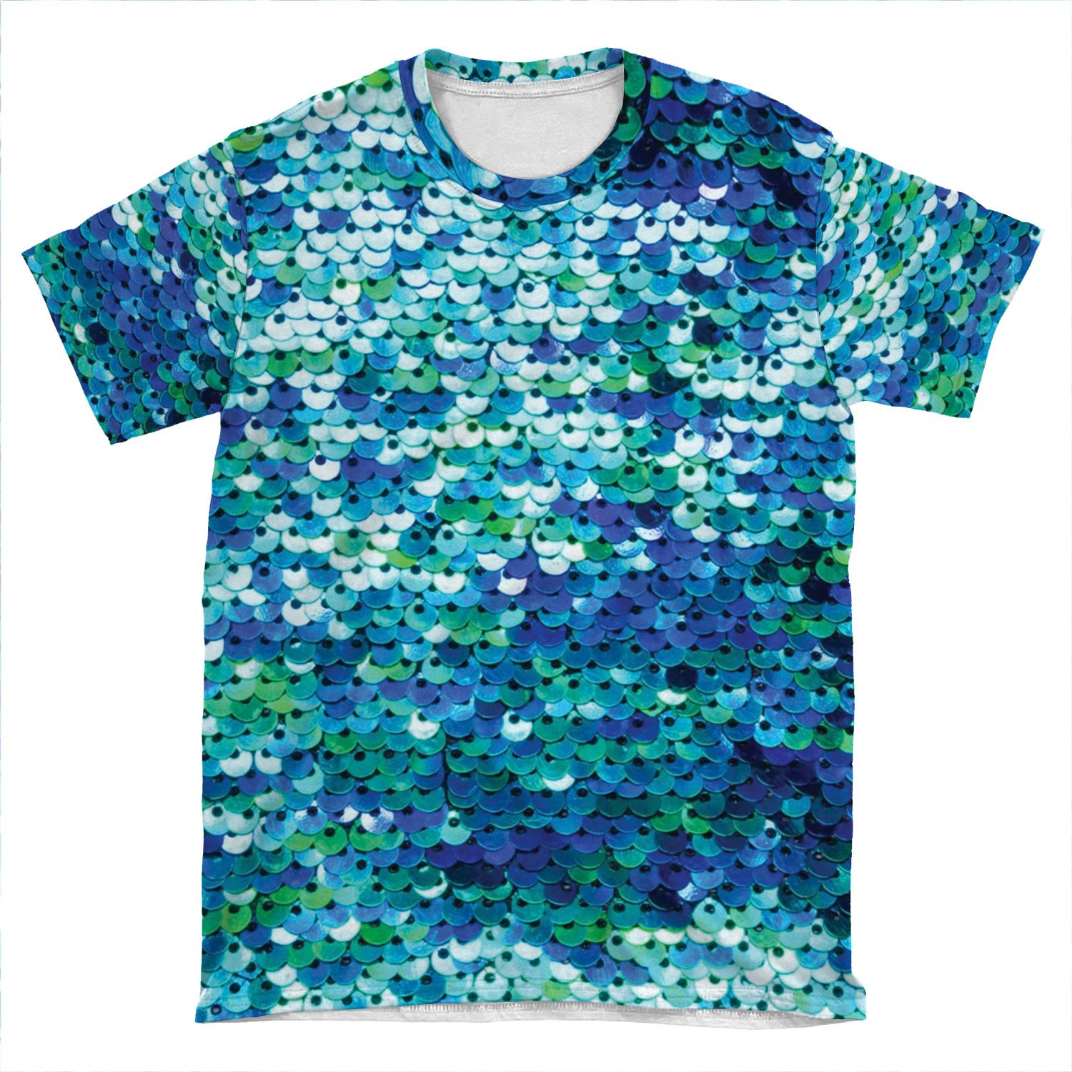 Beautiful Sequins Texture AOP T-shirt Tee