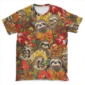 Because Sloths Autumn AOP T-shirt Tee