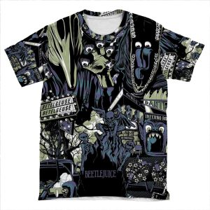 Beetlejuice - Adam & Barbara AOP T-shirt Tee