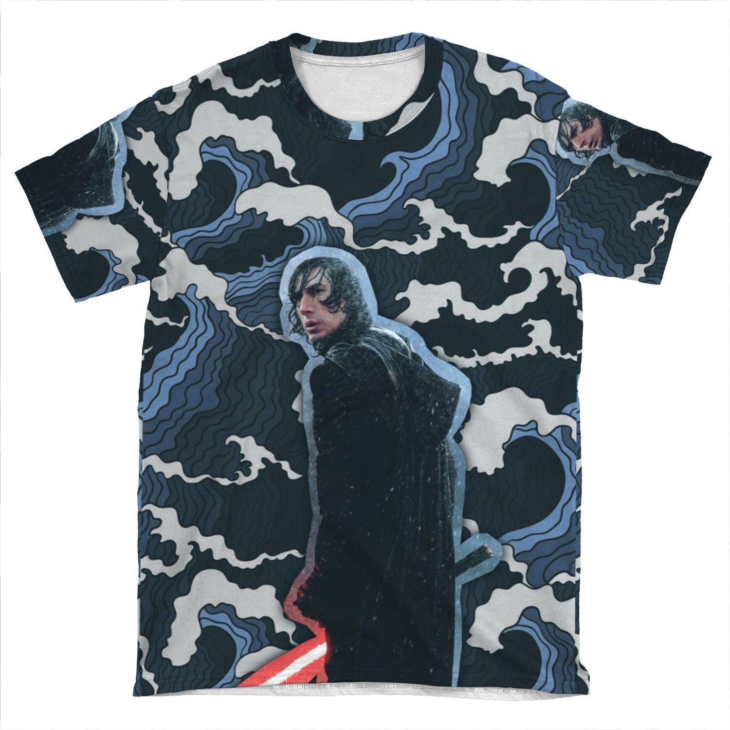 Ben W/ Waves -- Adam Driver Edit AOP T-shirt Tee