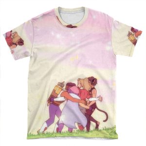 Best Friends Squad Hugging AOP T-shirt Tee