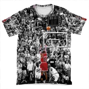 Best Quality Michael Jordan Shot Over Russell AOP T-shirt Tee