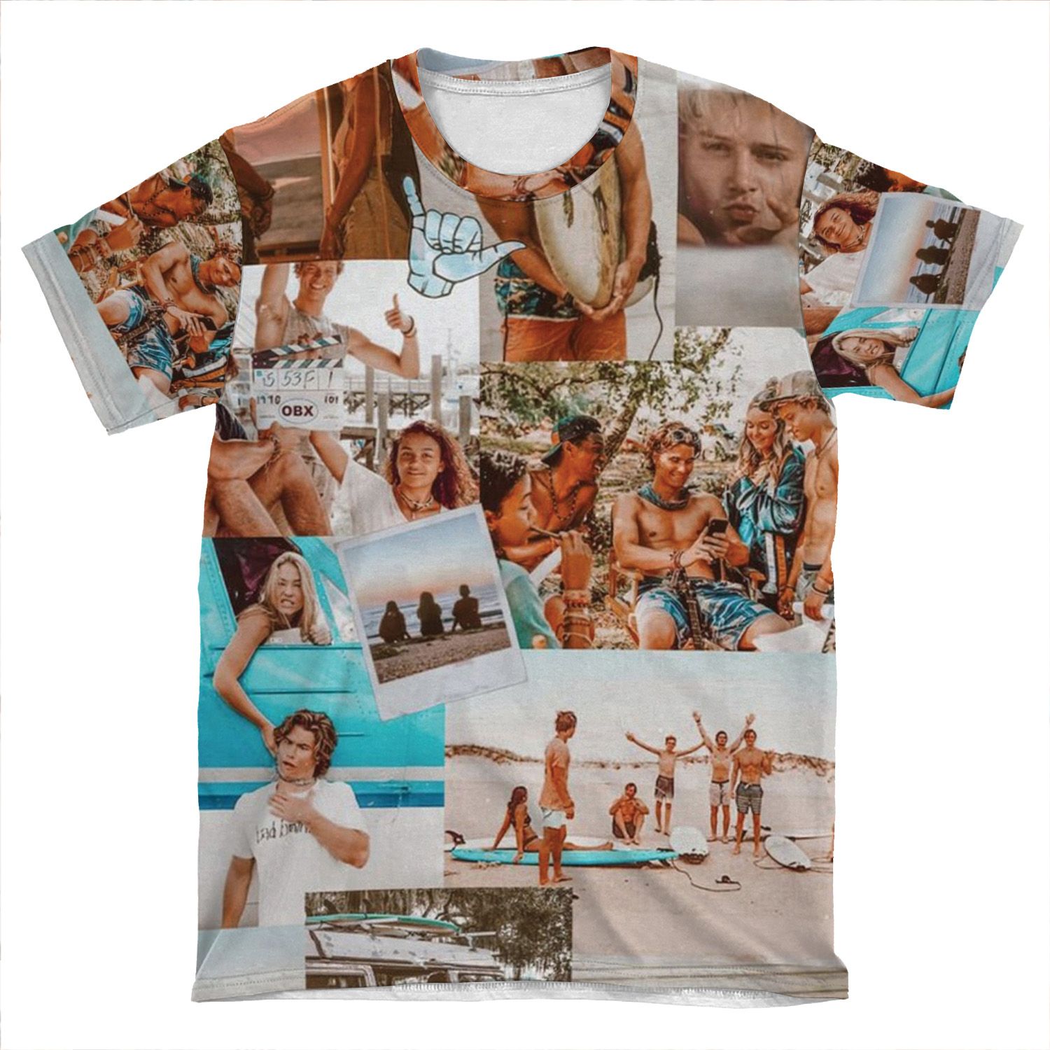 Best Summer Outer Banks Aesthetic Collage AOP T-shirt Tee