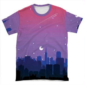 Bisexual Pride Cityscape AOP T-shirt Tee