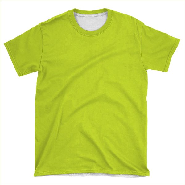 Bitter Lime Neon Green Yellow Solid Color AOP T-shirt Tee