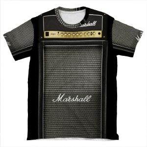 Black And Gray Color Amp Amplifier AOP T-shirt Tee