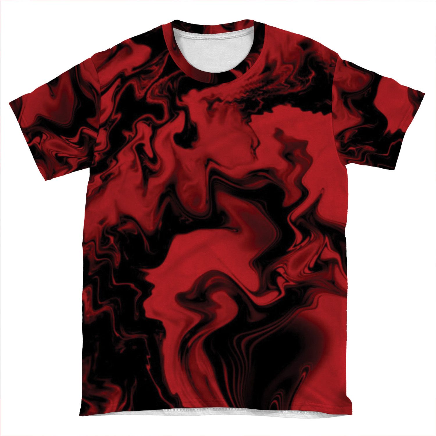 Black And Red AOP T-shirt Tee