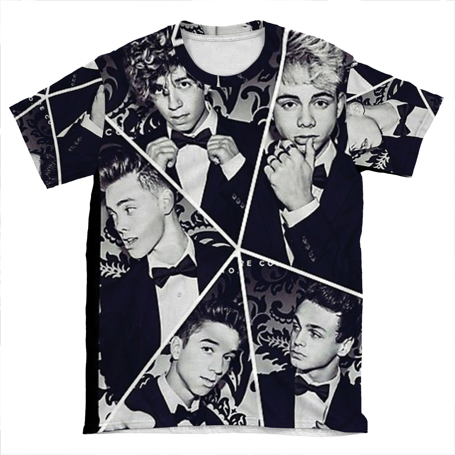 Black And White Collage AOP T-shirt Tee