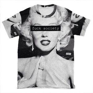 Black And White Marilyn Monroe Pretty AOP T-shirt Tee