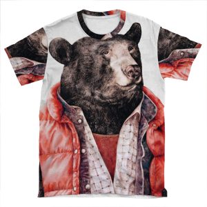 Black Bear AOP T-shirt Tee