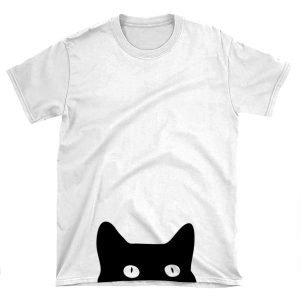 Black Cat AOP T-shirt Tee