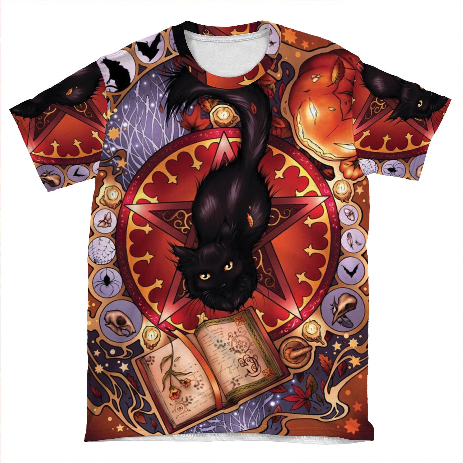 Black Cat Magic AOP T-shirt Tee