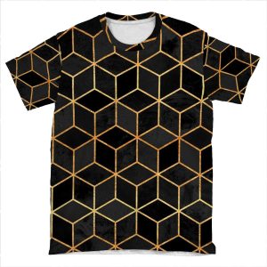 Black Cubes AOP T-shirt Tee