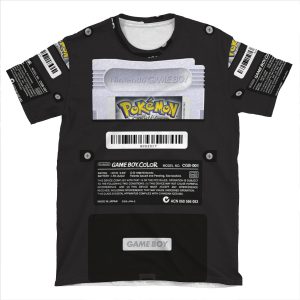 Black Gameboy Color - Silver Cartridge AOP T-shirt Tee