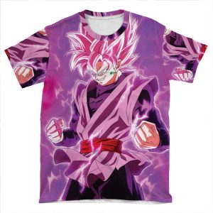 Black Goku Super Saiyan Rose AOP T-shirt Tee