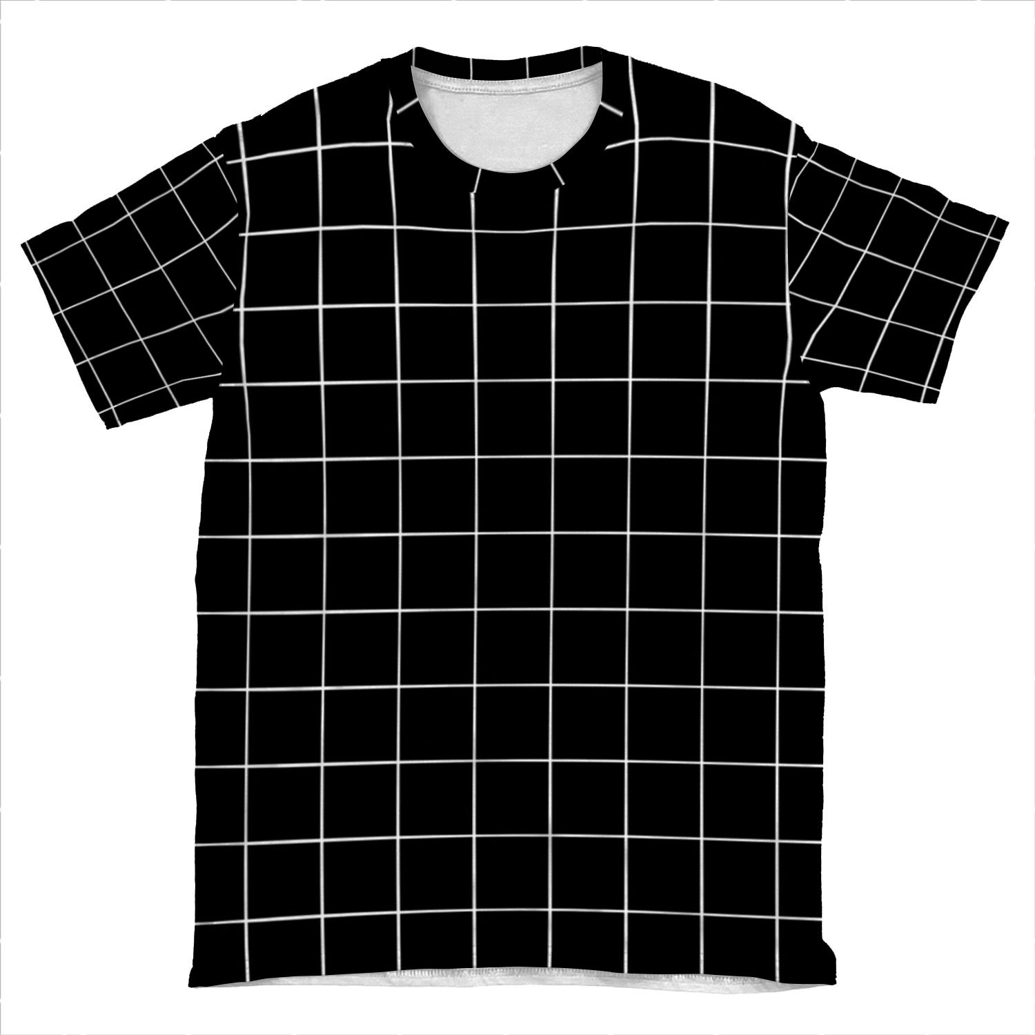 Black Grid 2 AOP T-shirt Tee