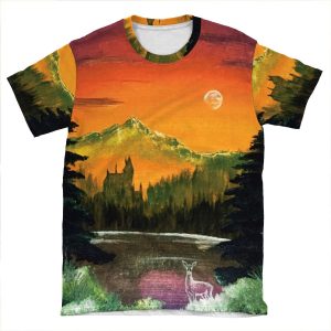Black Lake AOP T-shirt Tee