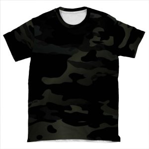 Black Multicam Phone S AOP T-shirt Tee