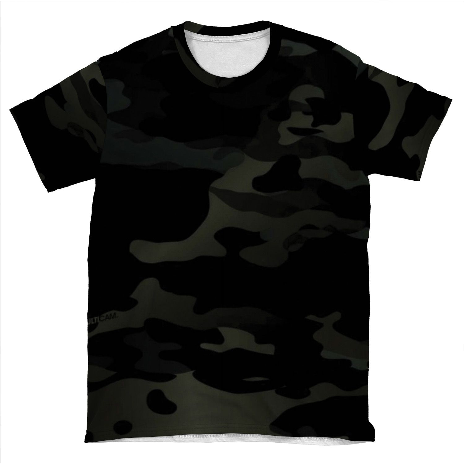 Black Multicam Phone S AOP T-shirt Tee