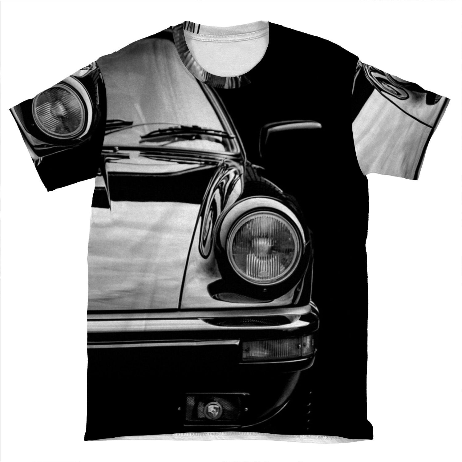 Black On Black Porsche 911 AOP T-shirt Tee