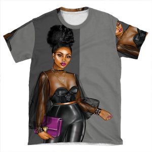 Black Sheer AOP T-shirt Tee