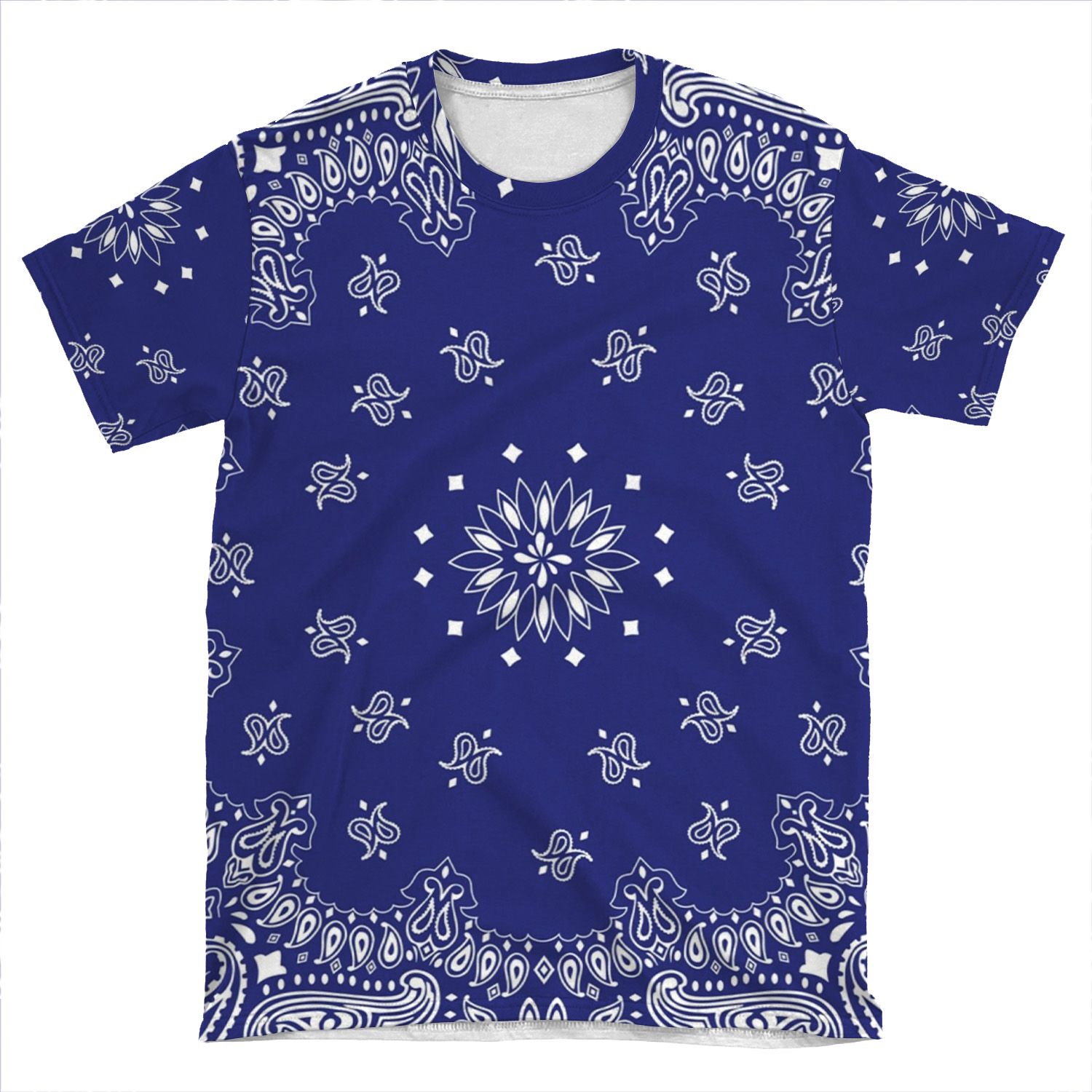 Blue Bandana AOP T-shirt Tee