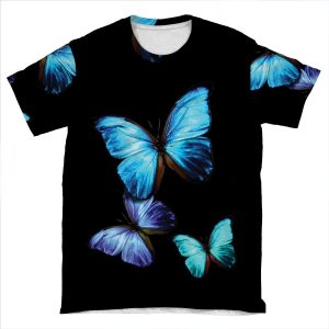Blue Butterfly 3 AOP T-shirt Tee