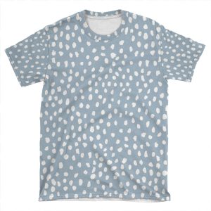 Blue Dalmatian Print AOP T-shirt Tee