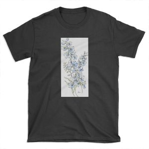 Blue Delphinium Flowers T-shirt Tee