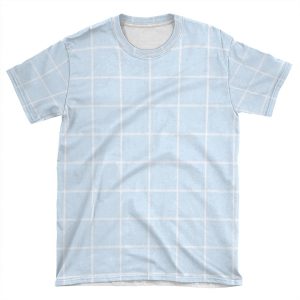 Blue Grid AOP T-shirt Tee
