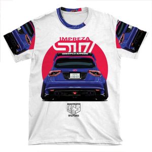 Blue Impreza Wrx Sti AOP T-shirt Tee