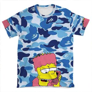 Blue Sark Bape AOP T-shirt Tee