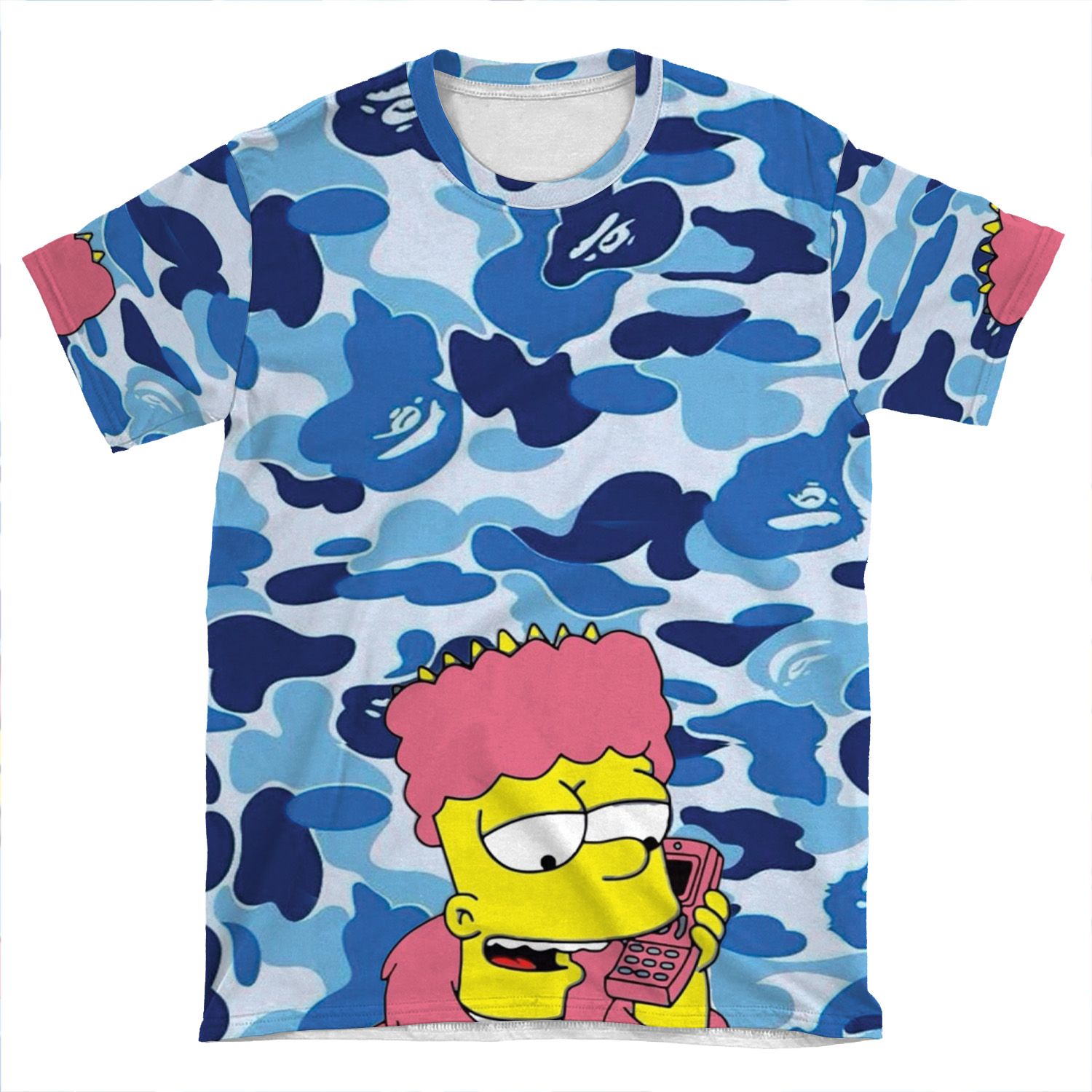 Blue Sark Bape AOP T-shirt Tee