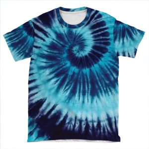 Blue Tie-Dye AOP T-shirt Tee